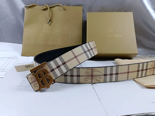 Burberry Belts Check Pattern Equestrian Knight Buckle product detail image 18