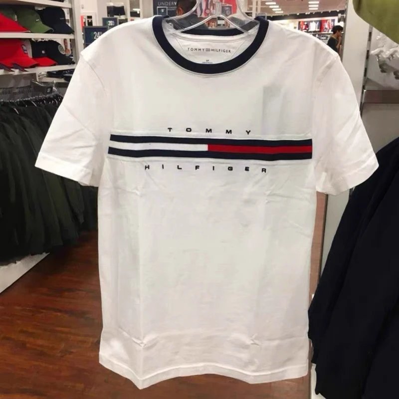 Tommy Hilfiger Bold Stripe Navy T-Shirt - 7