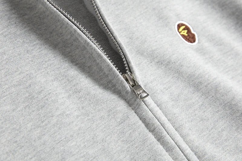 A Bathing Ape Full-Zip Hoodie Gray - 16