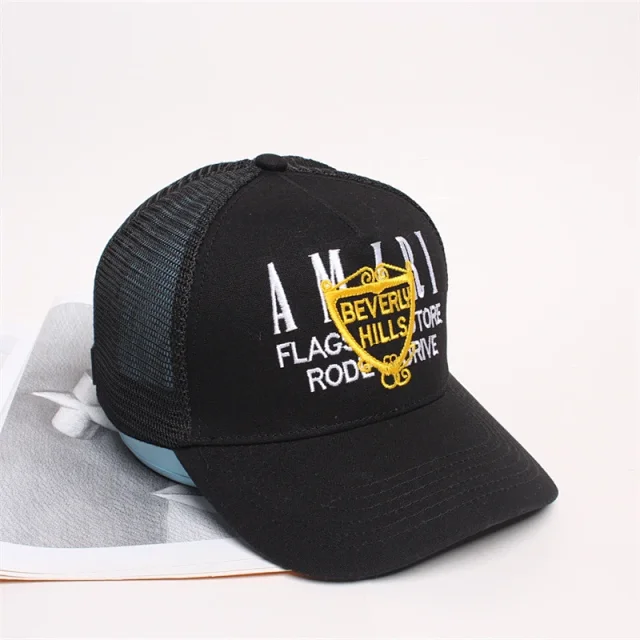 AMIRI Hats Mesh trucker cap with embroidered logo product detail image 40