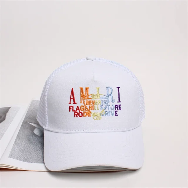 AMIRI Hats Mesh trucker cap with embroidered logo product detail image 41