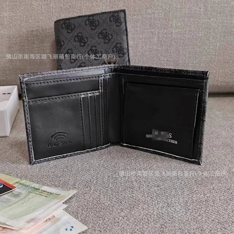 Prada Triangle Logo Black Leather Short Wallet - 4