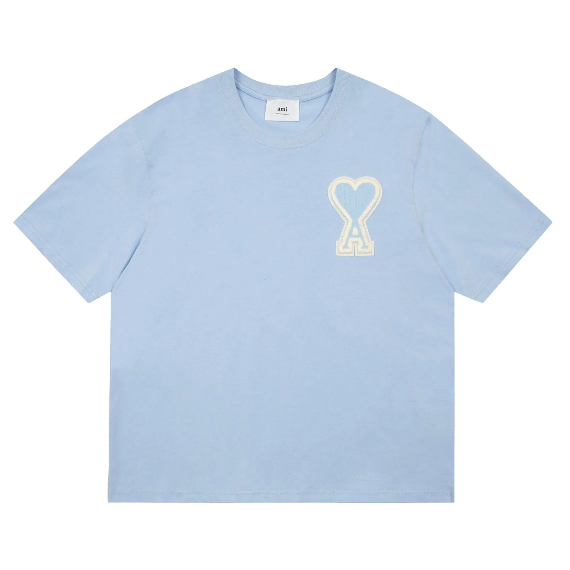 Ami Heart Logo T-Shirt Light Blue