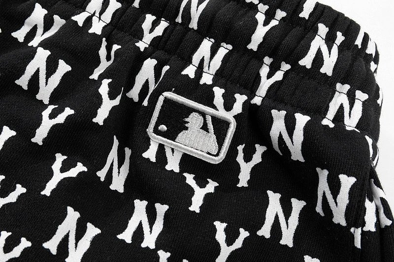 New York Yankees All-Over Logo Mesh Shorts Blue - 7