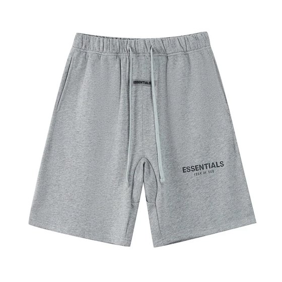 High street loose flocking letter silicone printed drawstring casual shorts for men and women - KR