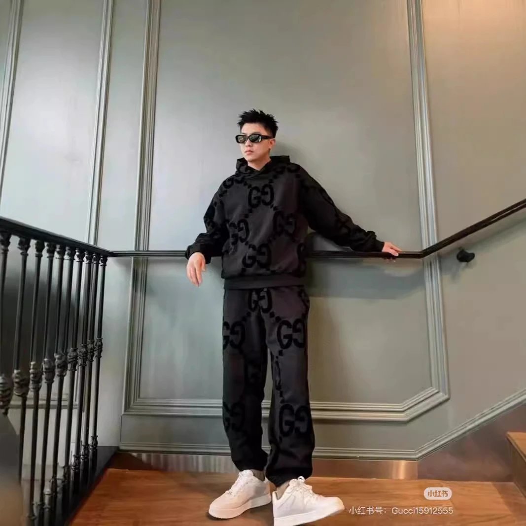 Gucci GG monogram hooded sweatshirt and jogger design image 3
