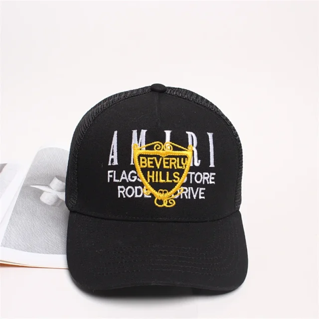 AMIRI Hats Mesh trucker cap with embroidered logo product detail image 39