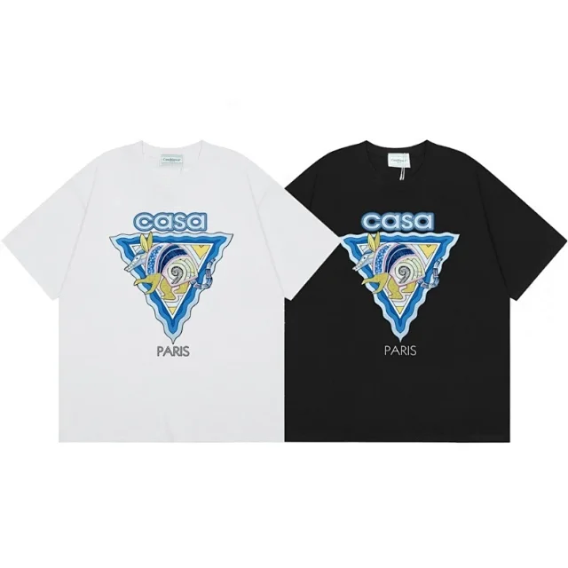 Casablanca T-Shirts Short-Sleeve Graphic Logo T-Shirt product detail image 12