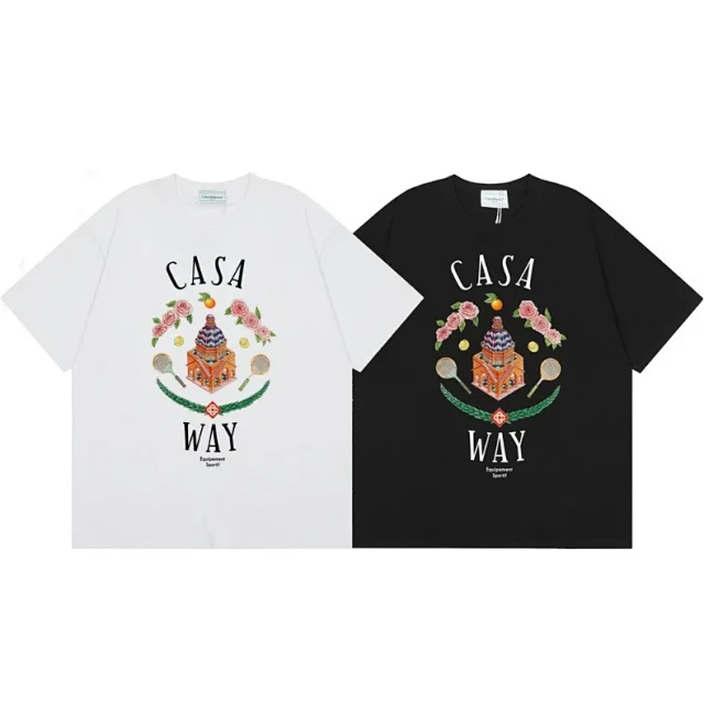 Casablanca T-Shirts Short-Sleeve Graphic Logo T-Shirt product detail image 14