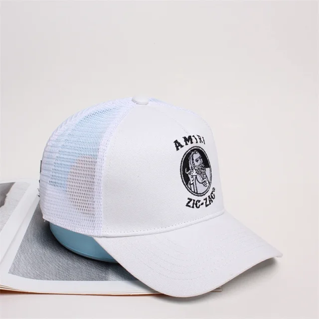 AMIRI Hats Mesh trucker cap with embroidered logo product detail image 48