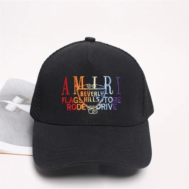 AMIRI Hats Mesh trucker cap with embroidered logo product detail image 37