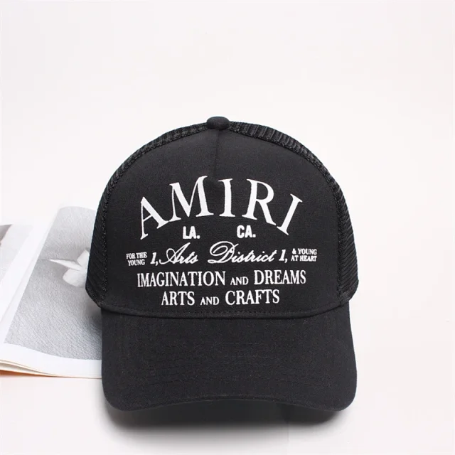 AMIRI Hats Mesh trucker cap with embroidered logo product detail image 43