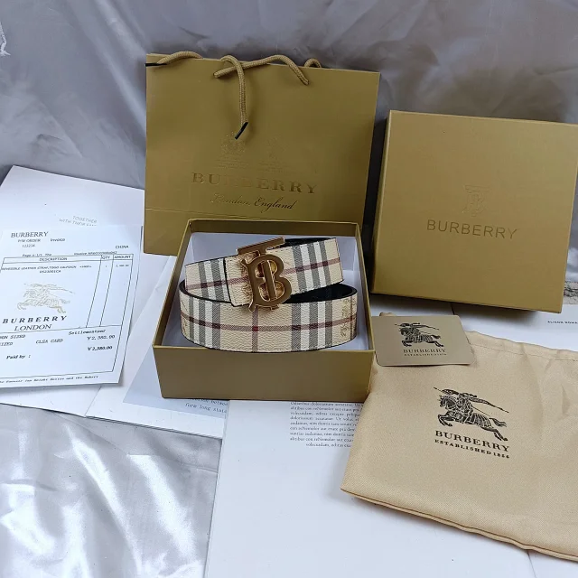 Burberry Belts Check Pattern Equestrian Knight Buckle product detail image 19
