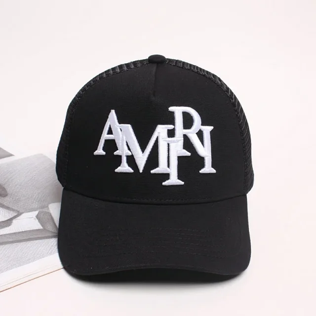 AMIRI Hats Mesh trucker cap with embroidered logo product detail image 64