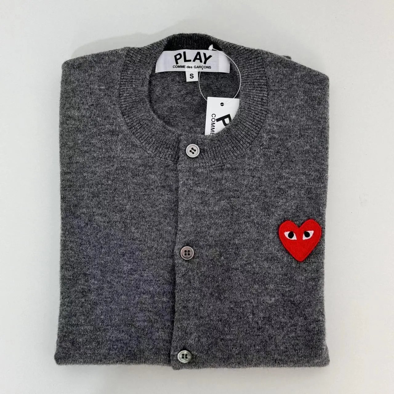 Round Neck Heart Couple Wool Knit Cardigan photo 5