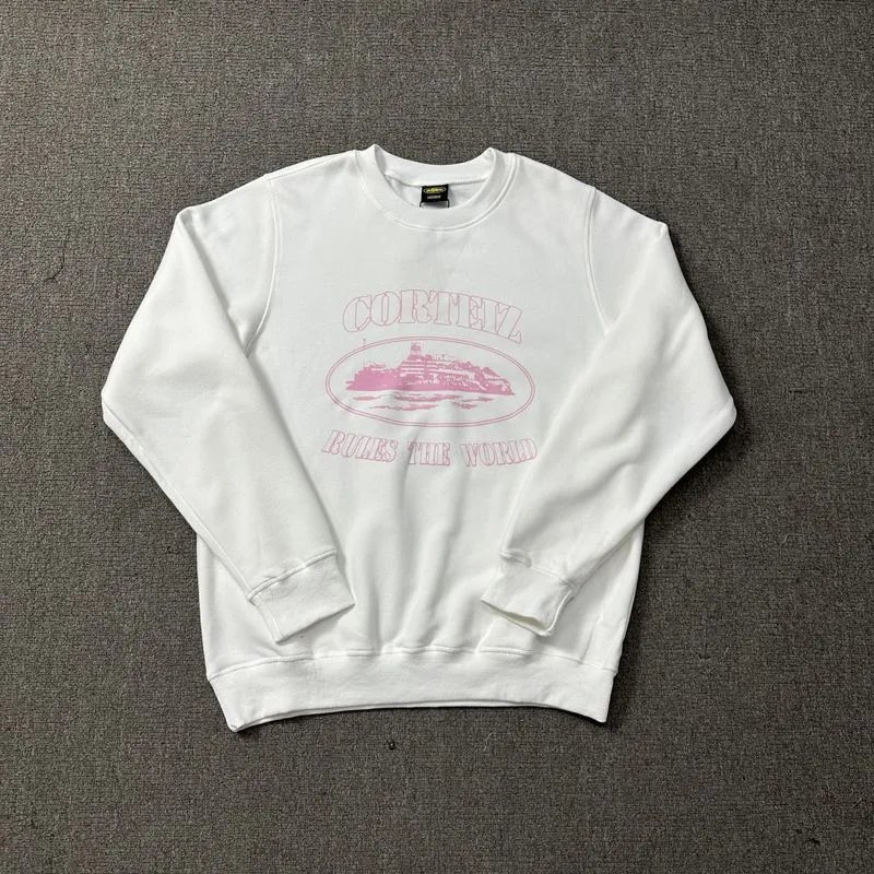 Cortez Rules The World White Graphic Hoodie - 31