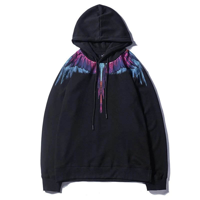 Marcelo Burlon County of Milan Wings Hoodie Black Blue Pink