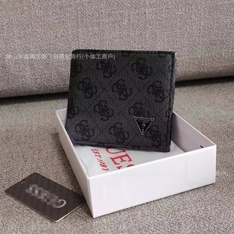 Prada Triangle Logo Black Leather Short Wallet - 9