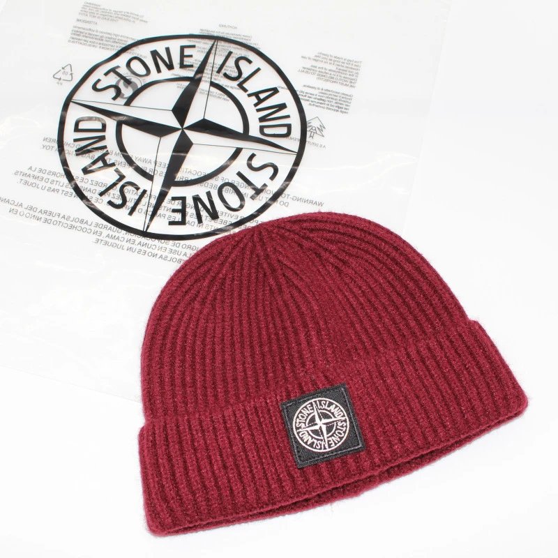 Stone Island Ribbed Knit Beanie Blue - 13