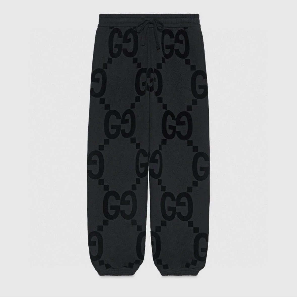 Gucci GG monogram hooded sweatshirt and jogger design — Black sweatpants