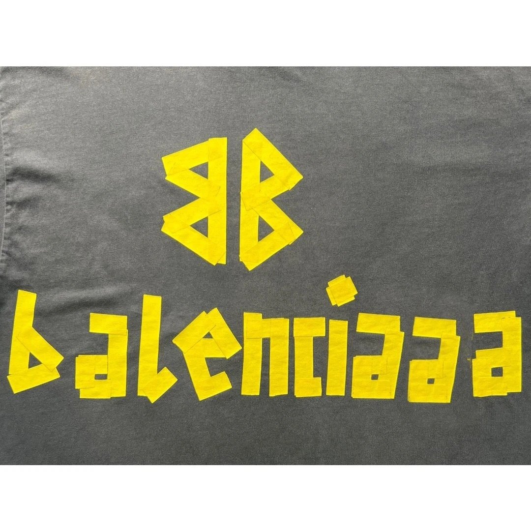 Balenciaga Distressed Logo Long-Sleeve T-Shirt Black - 6