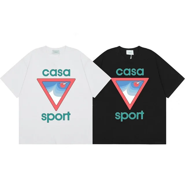 Casablanca T-Shirts Short-Sleeve Graphic Logo T-Shirt product detail image 11