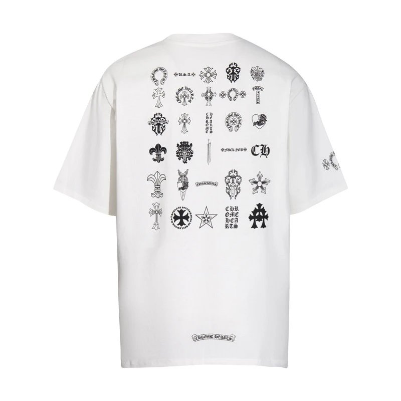 Chrome Hearts Multi Logo Graphic Tee White