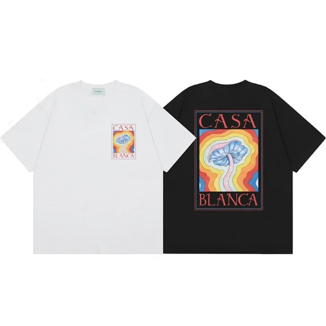Casablanca T-Shirts Short-Sleeve Graphic Logo T-Shirt product detail image 20