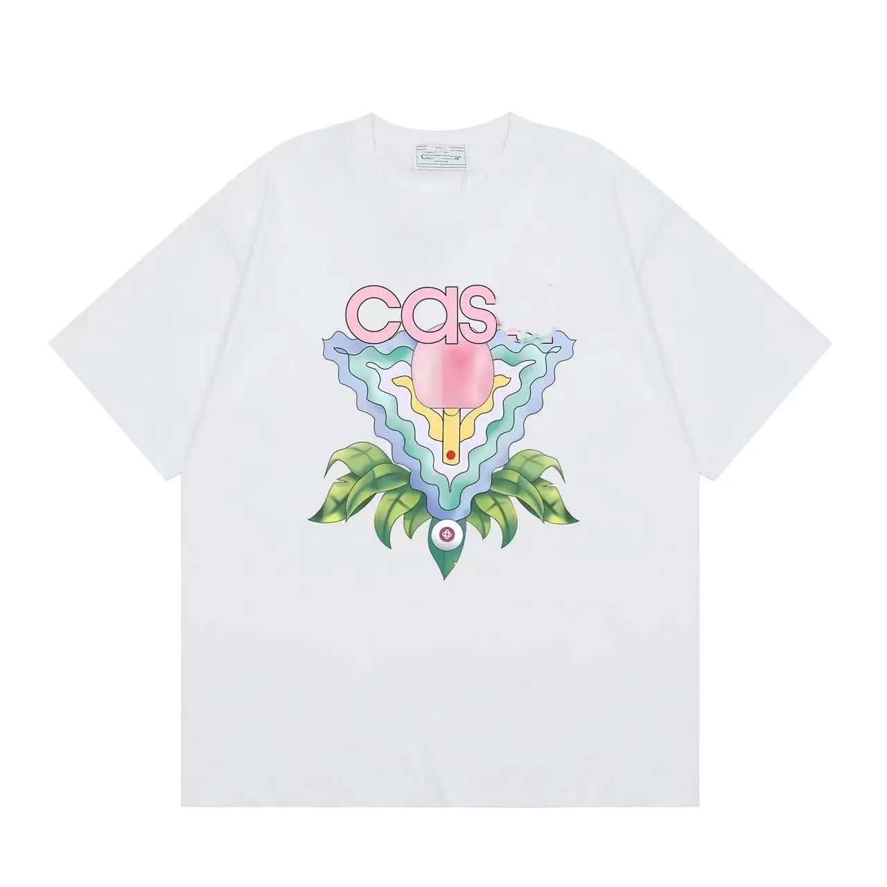 Casablanca Popsicle Flower Graphic Tee White