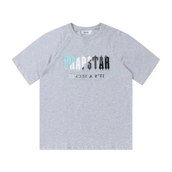Trapstar Gothic Logo Graphic T-Shirt Gray - 31
