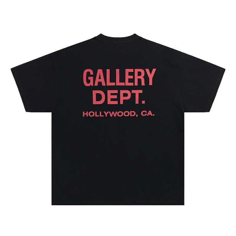 Black with Red Text