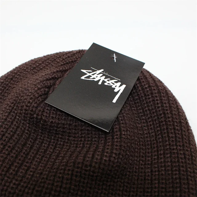 Stüssy Hats Embroidered Logo Rib-Knit Cuffed Beanie product detail image 12