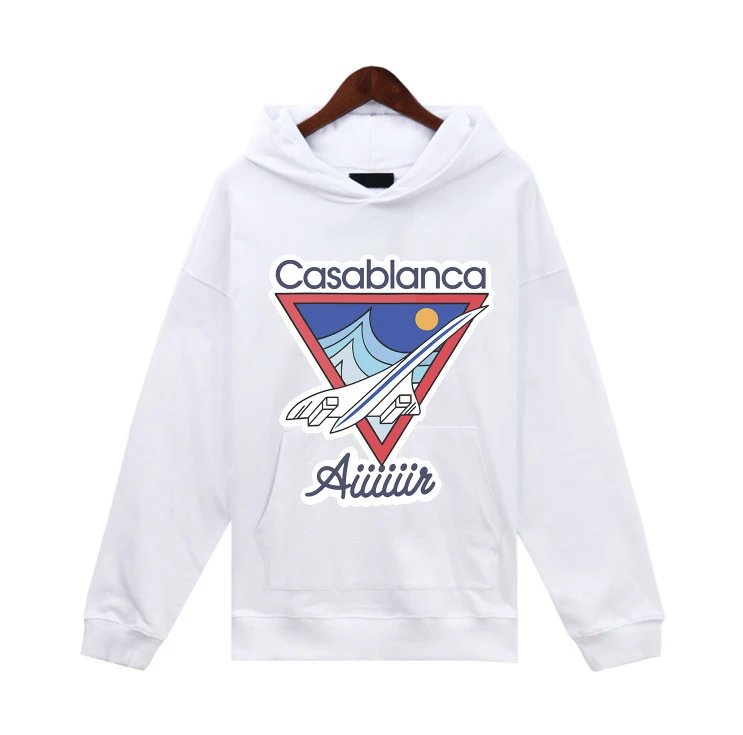 Casablanca Airways Orange Plane Hoodie White