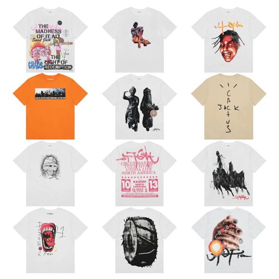 Rose Stone Tablet Pattern Printed Collection Short Sleeve T-shirt - KR