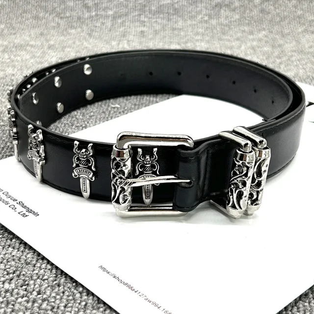 Ouyue Belts Black Belt with Multicolour Cross Appliques and Decorative Buckle product detail image 30