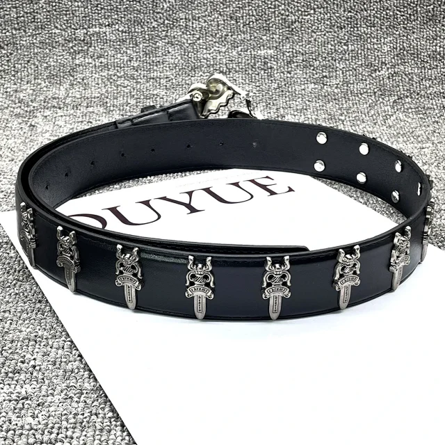 Ouyue Belts Black Belt with Multicolour Cross Appliques and Decorative Buckle product detail image 35
