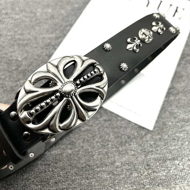 Ouyue Belts Black Belt with Multicolour Cross Appliques and Decorative Buckle product detail image 44