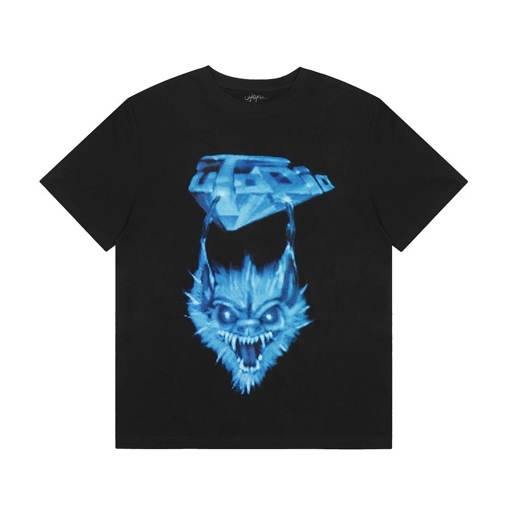 Travis Scott Utopia Blue Monster Diamond Tee Black