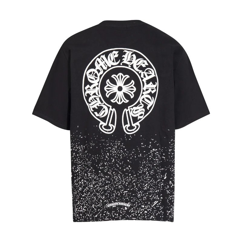 Chrome Hearts Horseshoe Cross Splatter Tee Black