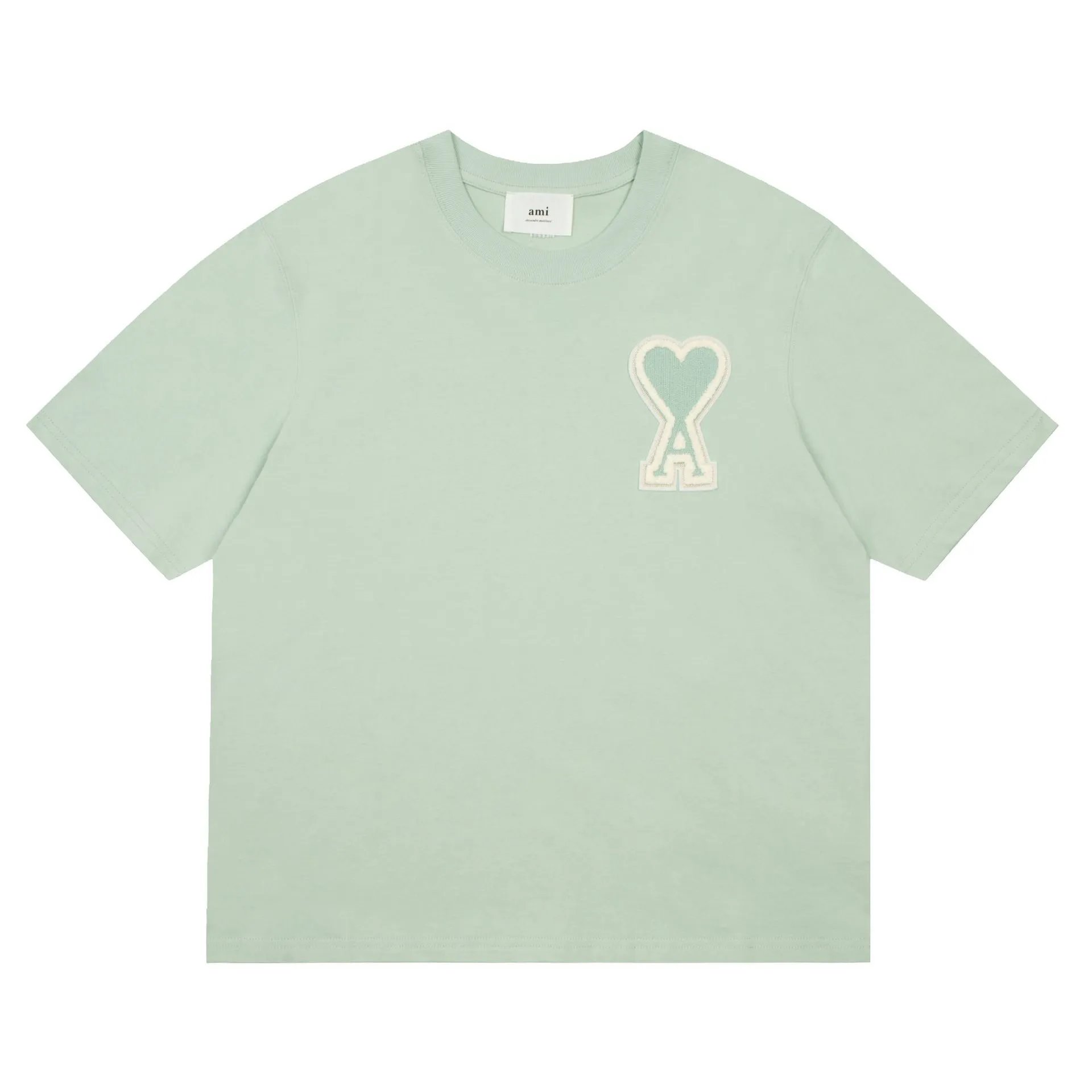 Ami + Heart Logo Tee + Mint Green