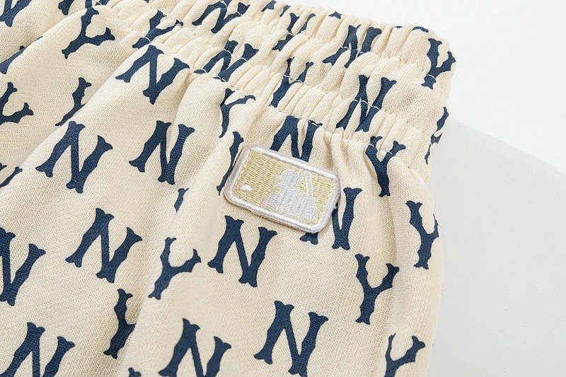 New York Yankees All-Over Logo Mesh Shorts Blue - 4