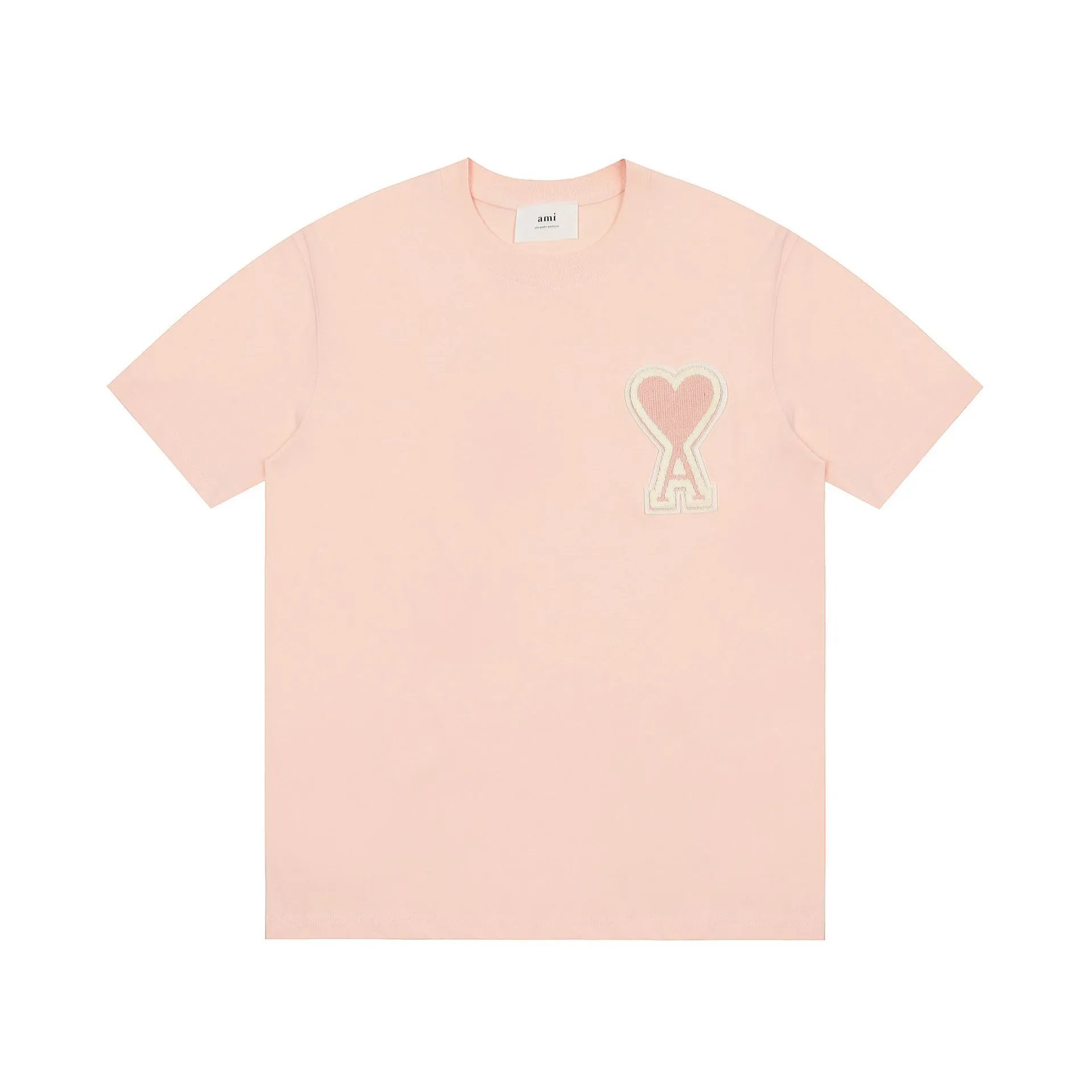 Ami + Heart Logo Tee + Pink