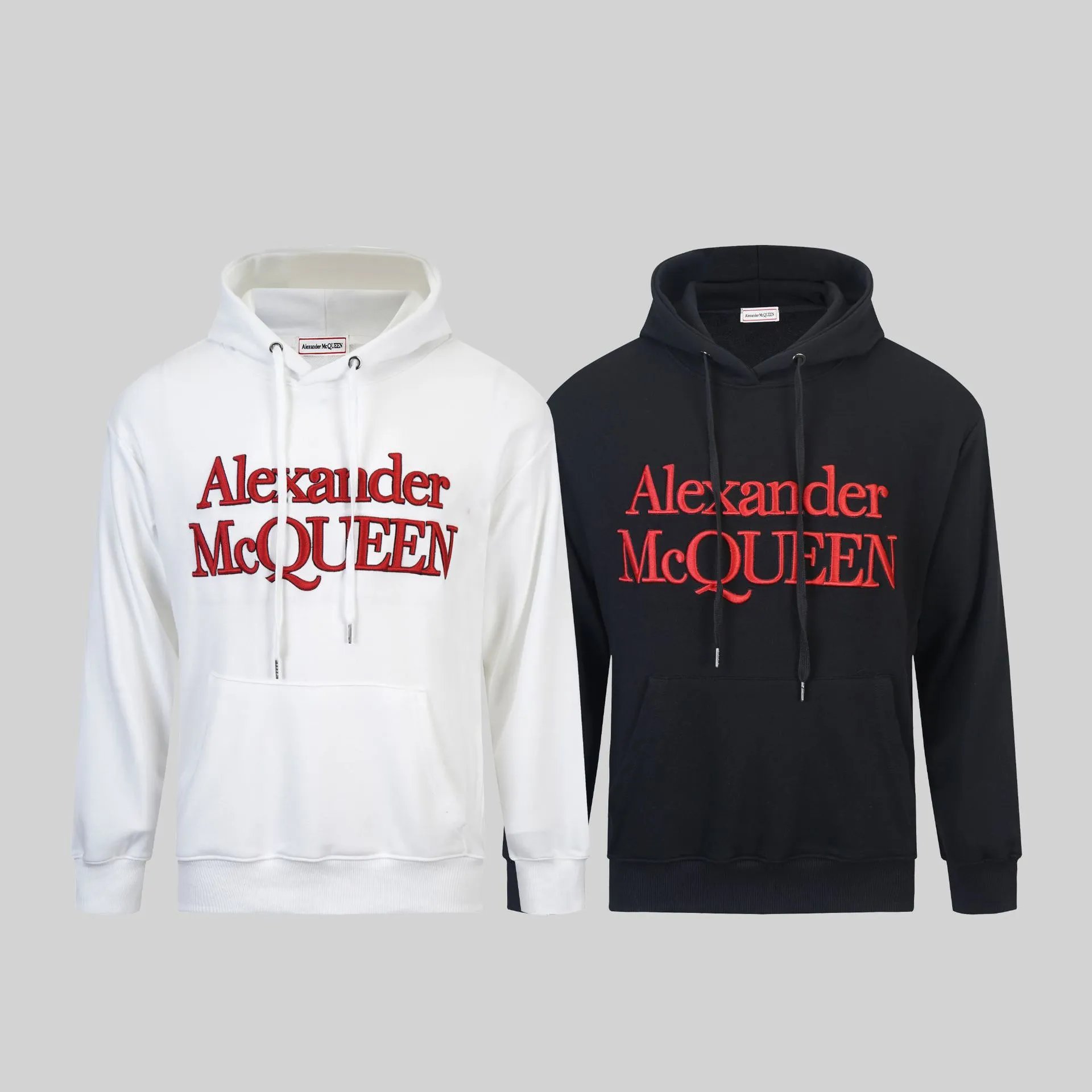 Alexander McQueen Painted Logo White Hoodie - 9