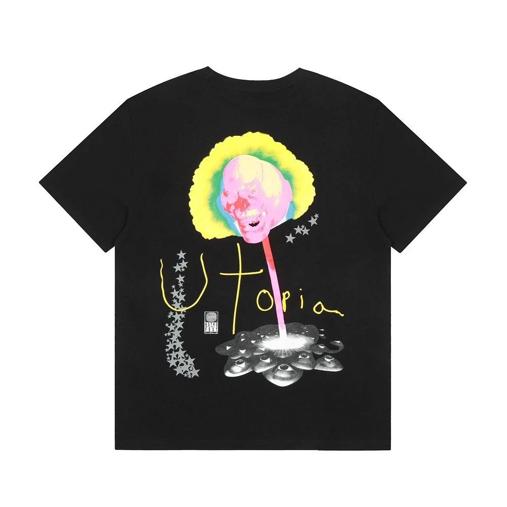 Travis Scott Astroworld Utopia Skull Lollipop Tee Black