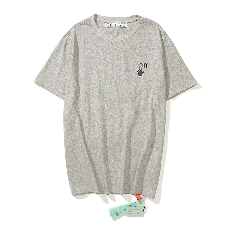 Off-White + Hand Logo Tee + Grey