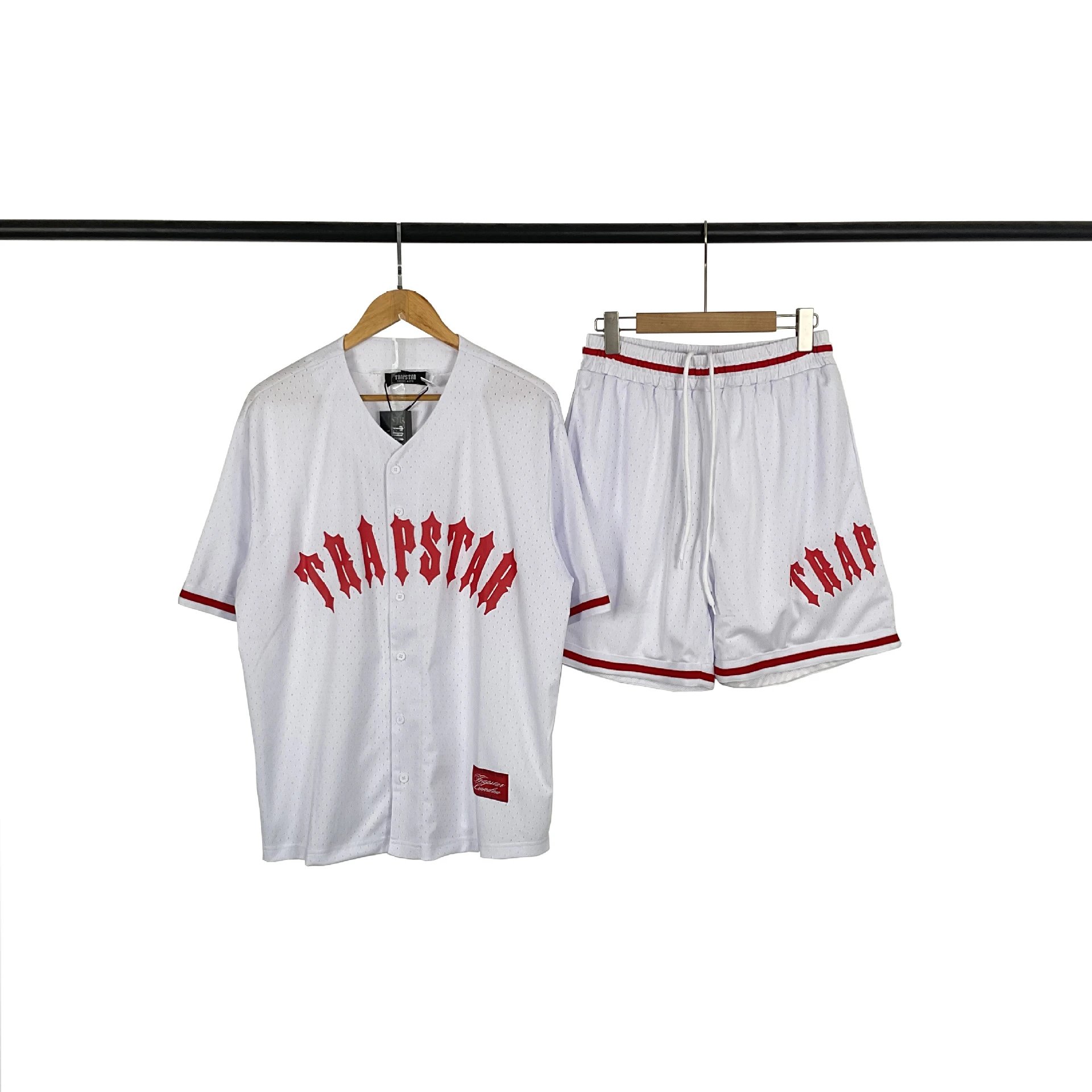 [DX25-2] Baseball cardigan short sleeve mesh shorts sports casual suit