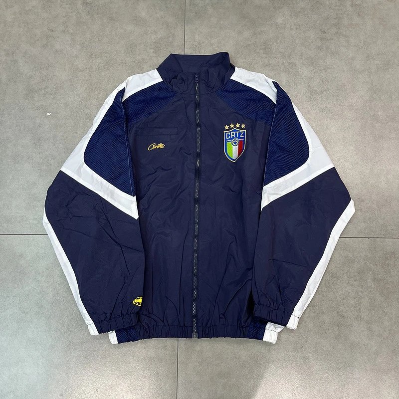 Design Datz Italy Shield Windbreaker White Blue Mesh Jacket Outerwear.windbreaker - 7
