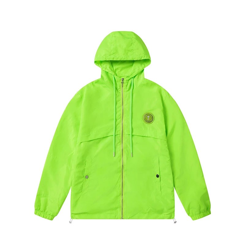Trapspar Windbreaker Jacket Royal Blue Outerwear - 31