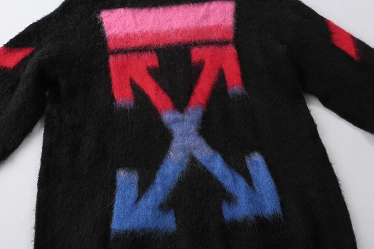 Off-White Gradient Mohair Sweater Pink Multicolor - 6