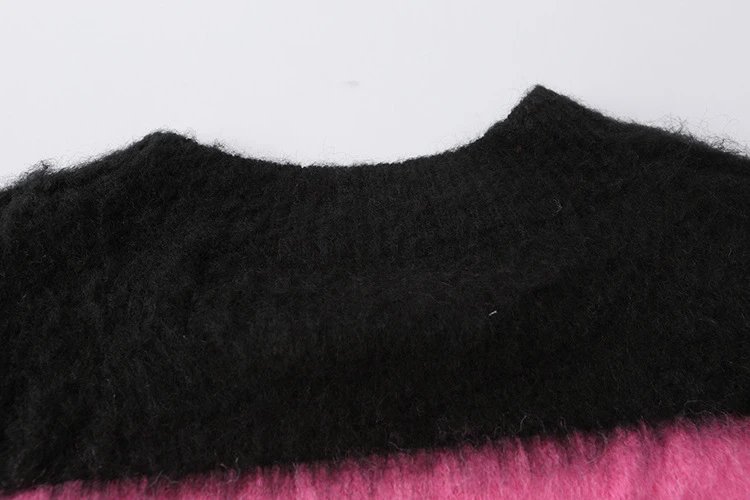 Off-White Gradient Mohair Sweater Pink Multicolor - 7